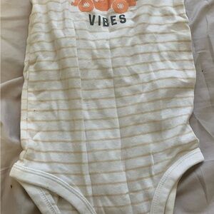 Carter's Cream and Orange Striped Bodysuit